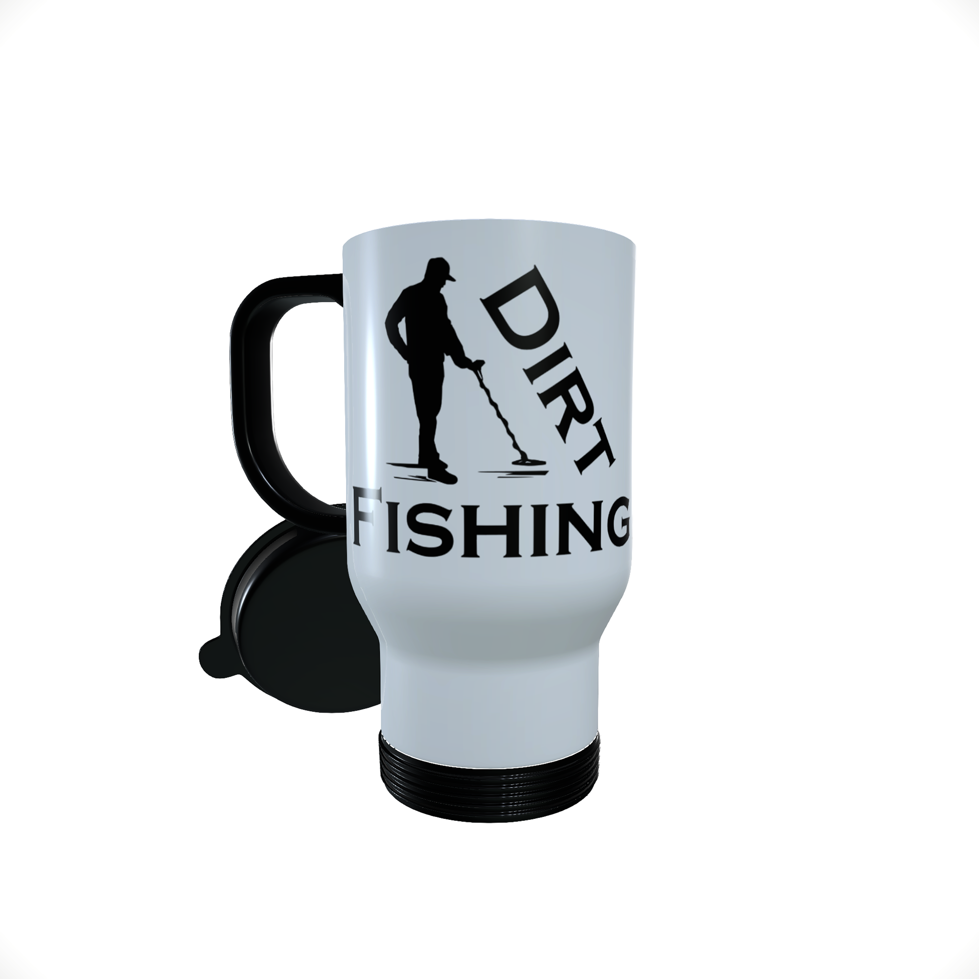 Dirt Fishing Travel Mug, Personalised Travel Mug, Thermos Mug